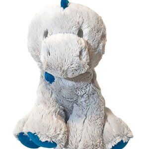 Kellytoy Gray & Blue Dinosaur Rattle Dino Lovey Plush Stuffed Toy 10"